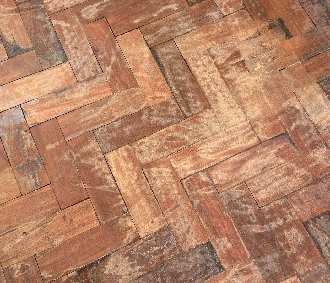 image of mahogany parquet flooring
